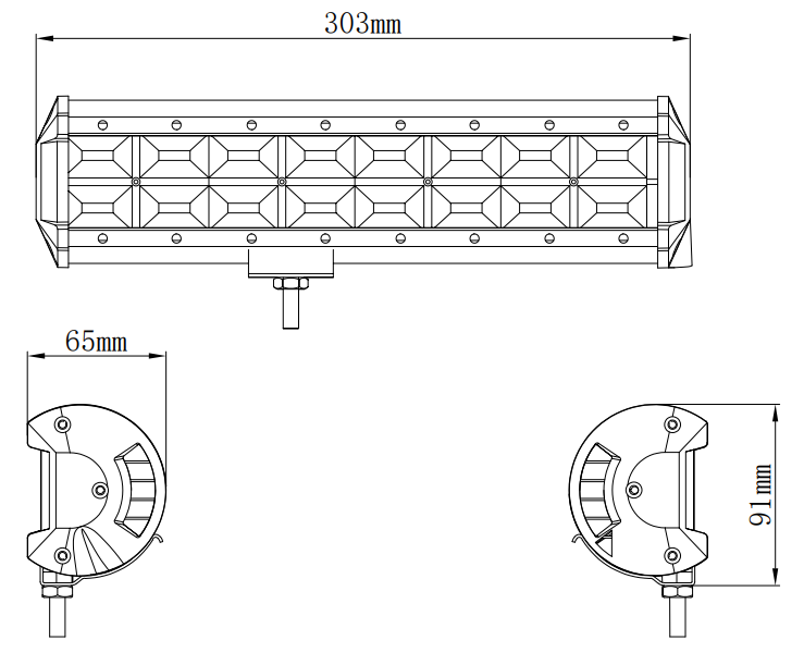 192W LED Light Bar Flood Beam – Kinwons