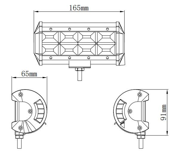 96W Flood LED Light Bar – Kinwons