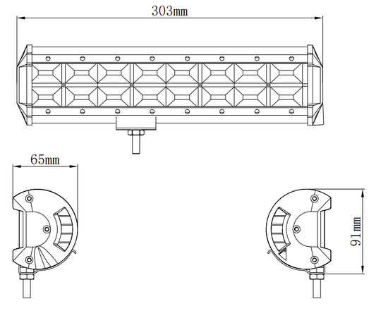 192W LED Light Bar Flood Beam – Kinwons