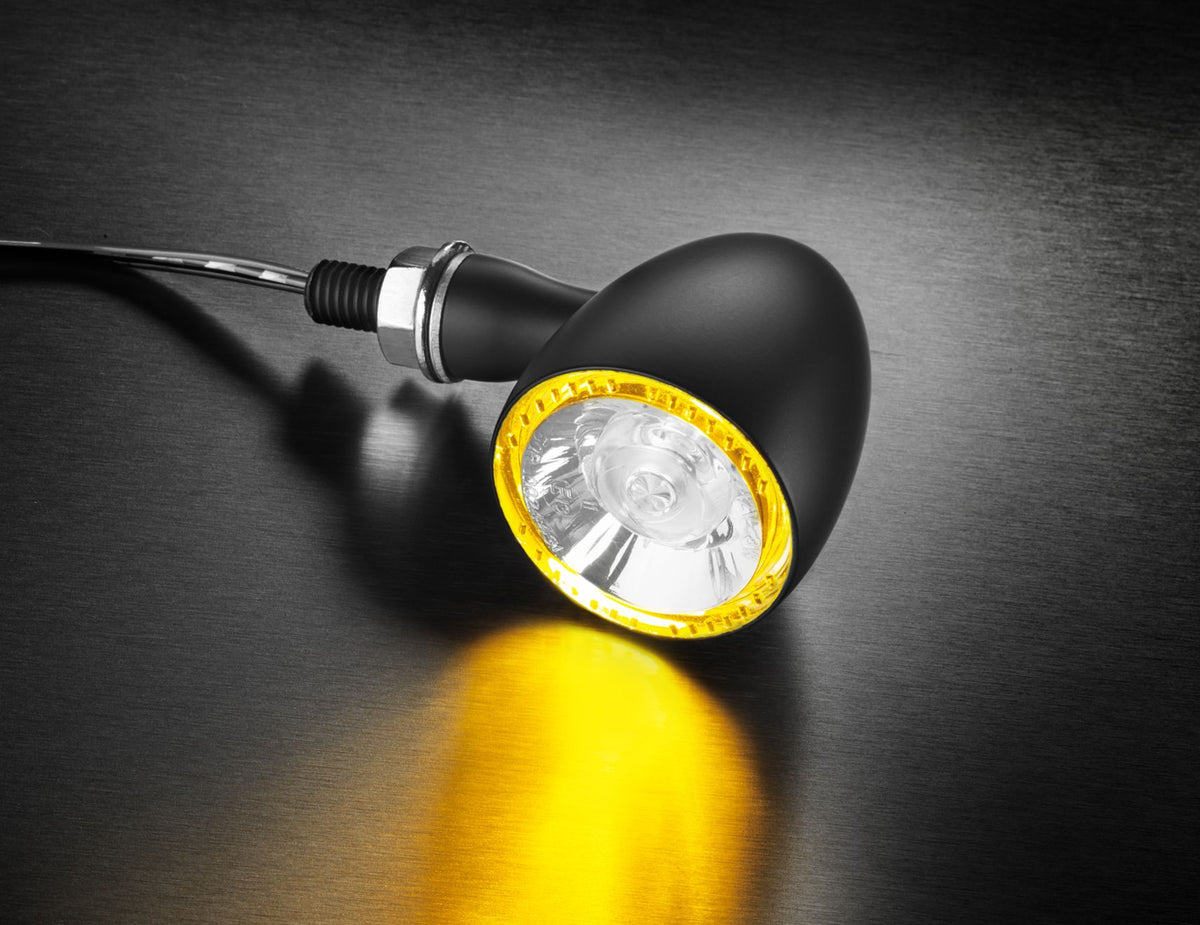 Kellermann Bullet 1000 PL LED Indicator – Black / Clear