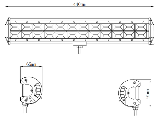 Kinwons Led Bar 10-30V 288W Flood