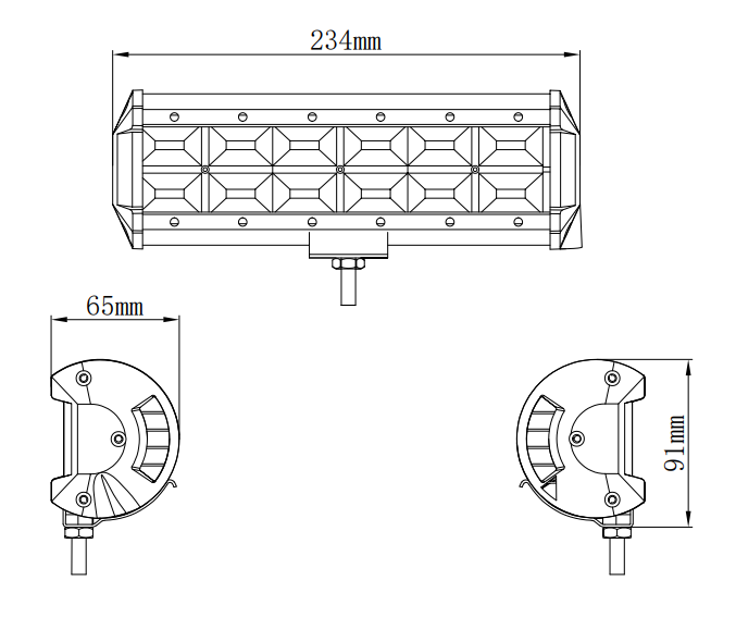 LED Light Bar 144W Flood – Kinwons